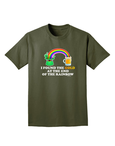 End Of The Rainbow Text Adult Dark T-Shirt-Mens T-Shirt-TooLoud-Military-Green-Small-Davson Sales