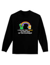 End Of The Rainbow Text Adult Long Sleeve Dark T-Shirt-TooLoud-Black-Small-Davson Sales