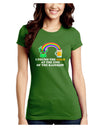 End Of The Rainbow Text Juniors Petite Crew Dark T-Shirt-T-Shirts Juniors Tops-TooLoud-Kiwi-Green-Juniors Fitted Small-Davson Sales