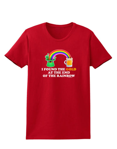 End Of The Rainbow Text Womens Dark T-Shirt-TooLoud-Red-X-Small-Davson Sales