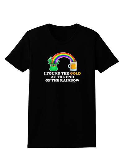 End Of The Rainbow Text Womens Dark T-Shirt-TooLoud-Black-X-Small-Davson Sales