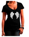 Epic Angel Wings Design Juniors V-Neck Dark T-Shirt-Womens V-Neck T-Shirts-TooLoud-Black-Juniors Fitted Small-Davson Sales