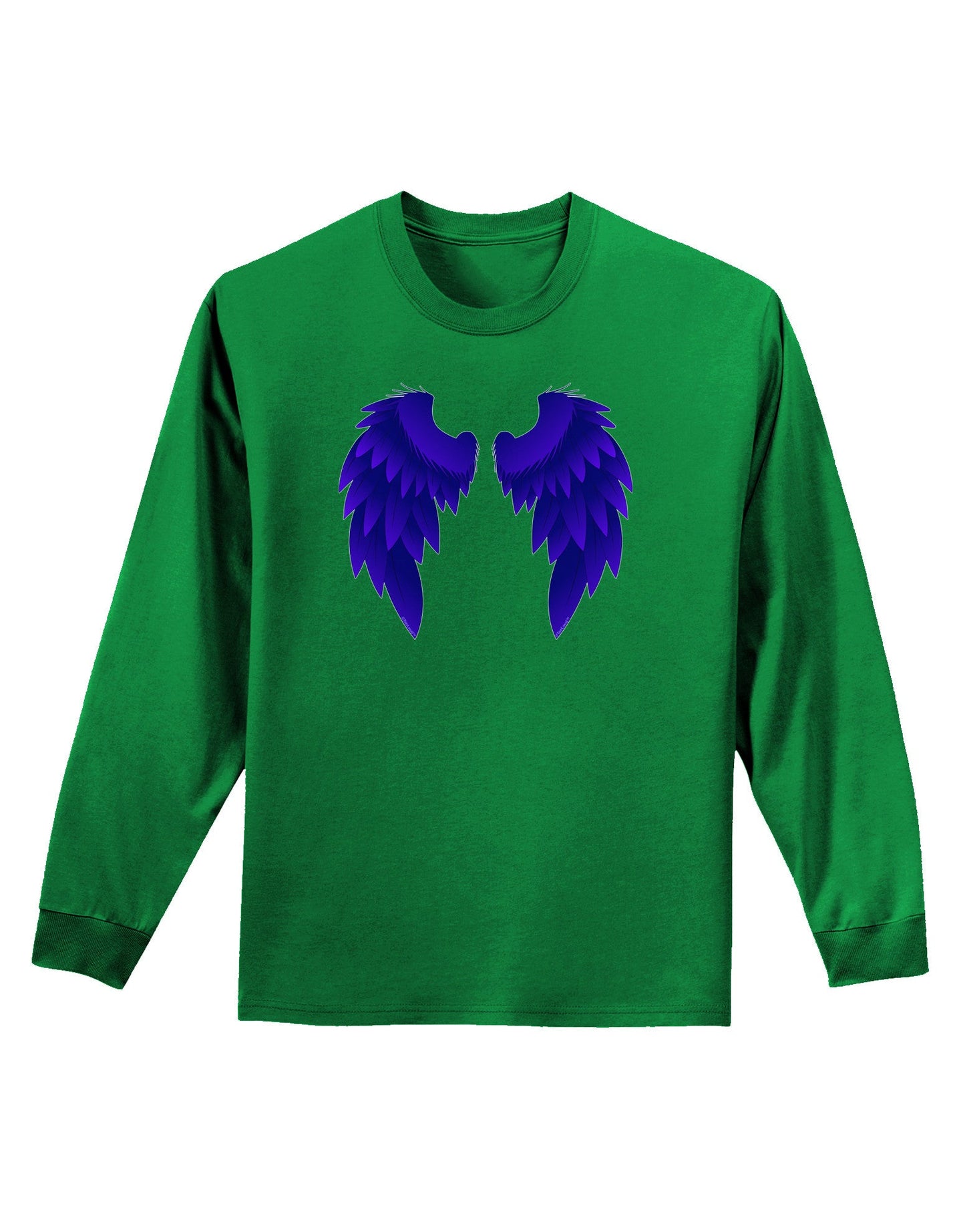 Epic Dark Angel Wings Design Adult Long Sleeve Dark T-Shirt-TooLoud-Kelly-Green-Small-Davson Sales