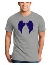 Epic Dark Angel Wings Design Adult V-Neck T-shirt-Mens V-Neck T-Shirt-TooLoud-HeatherGray-Small-Davson Sales