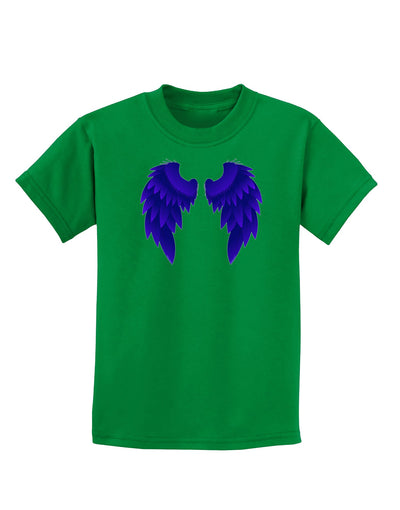 Epic Dark Angel Wings Design Childrens Dark T-Shirt-Childrens T-Shirt-TooLoud-Kelly-Green-X-Small-Davson Sales