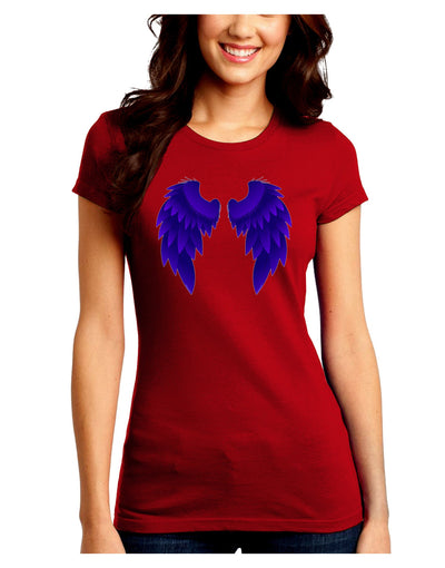 Epic Dark Angel Wings Design Juniors Crew Dark T-Shirt-T-Shirts Juniors Tops-TooLoud-Red-Juniors Fitted Small-Davson Sales