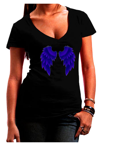 Epic Dark Angel Wings Design Juniors V-Neck Dark T-Shirt-Womens V-Neck T-Shirts-TooLoud-Black-Juniors Fitted Small-Davson Sales