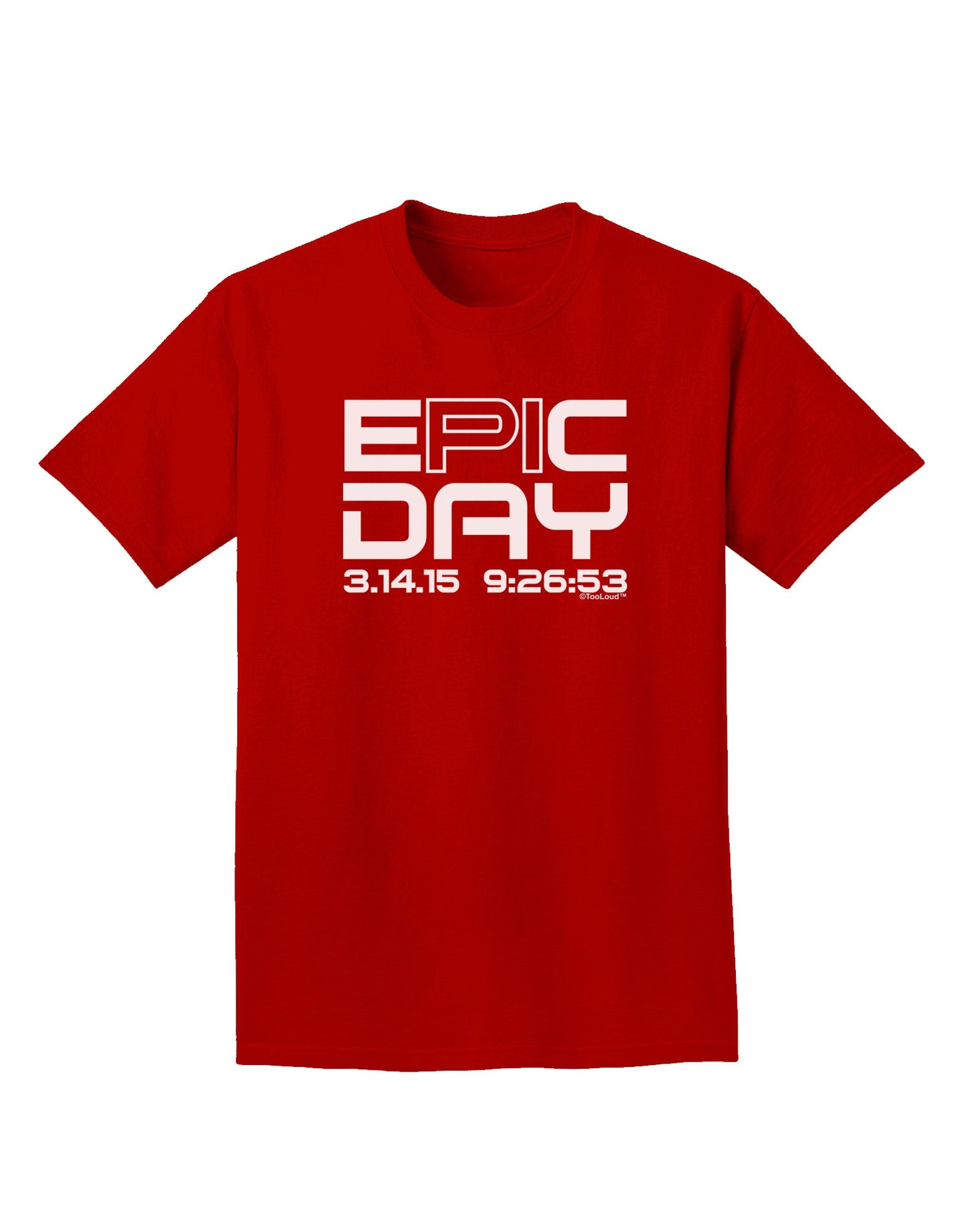 Epic Pi Day Text Design Adult Dark T-Shirt by TooLoud-Mens T-Shirt-TooLoud-Red-Small-Davson Sales