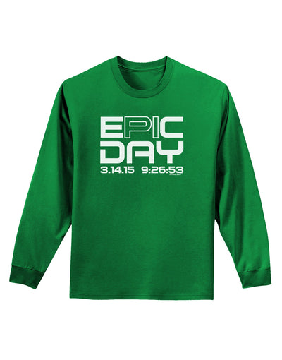 Epic Pi Day Text Design Adult Long Sleeve Dark T-Shirt by TooLoud-TooLoud-Kelly-Green-Small-Davson Sales