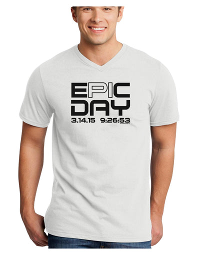 Epic Pi Day Text Design Adult V-Neck T-shirt by TooLoud-Mens V-Neck T-Shirt-TooLoud-White-Small-Davson Sales