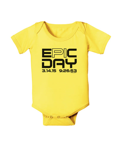 Epic Pi Day Text Design Baby Romper Bodysuit by TooLoud-Baby Romper-TooLoud-Yellow-06-Months-Davson Sales