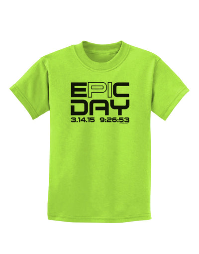 Epic Pi Day Text Design Childrens T-Shirt by TooLoud-Childrens T-Shirt-TooLoud-Lime-Green-X-Small-Davson Sales