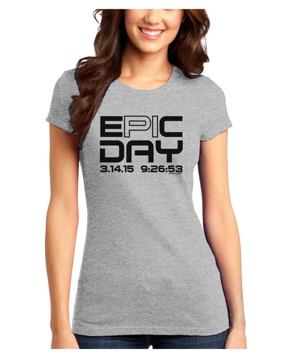 Epic Pi Day Text Design Juniors T-Shirt by TooLoud-Womens Juniors T-Shirt-TooLoud-Ash-Gray-Juniors Fitted X-Small-Davson Sales