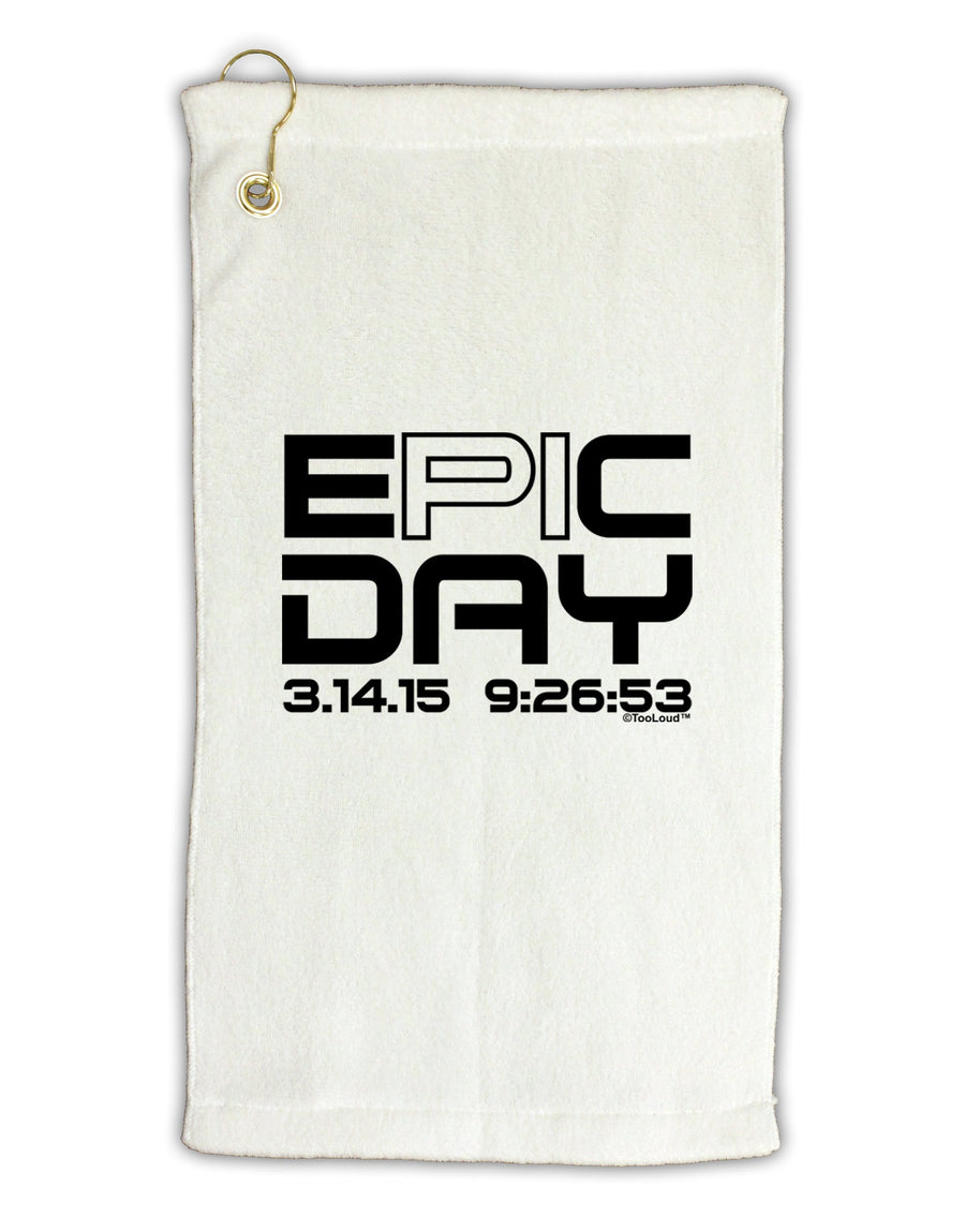 Epic Pi Day Text Design Micro Terry Gromet Golf Towel 16 x 25 inch by TooLoud-Golf Towel-TooLoud-White-Davson Sales