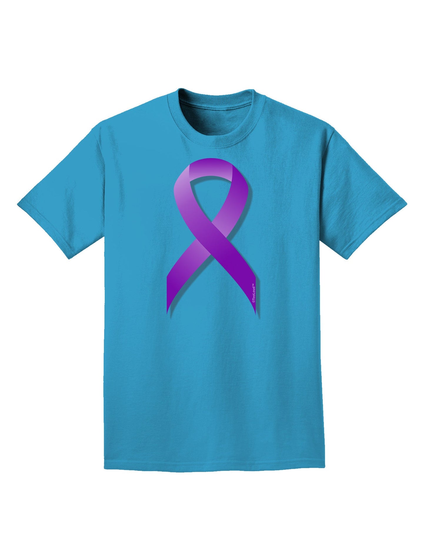 Epilepsy Awareness Ribbon - Purple Adult Dark T-Shirt-Mens T-Shirt-TooLoud-Turquoise-Small-Davson Sales