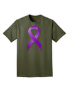 Epilepsy Awareness Ribbon - Purple Adult Dark T-Shirt-Mens T-Shirt-TooLoud-Military-Green-Small-Davson Sales