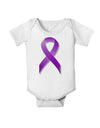 Epilepsy Awareness Ribbon - Purple Baby Romper Bodysuit-Baby Romper-TooLoud-White-06-Months-Davson Sales