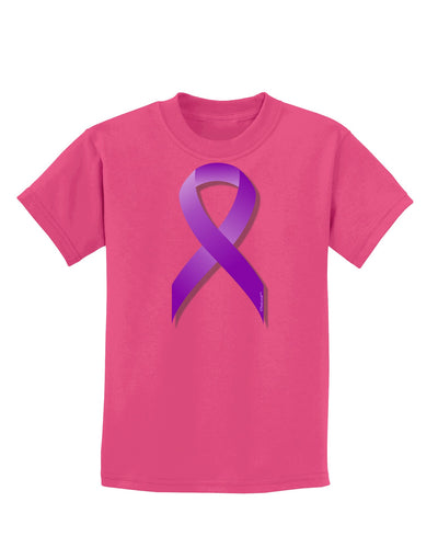 Epilepsy Awareness Ribbon - Purple Childrens Dark T-Shirt-Childrens T-Shirt-TooLoud-Sangria-X-Small-Davson Sales