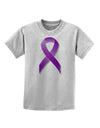 Epilepsy Awareness Ribbon - Purple Childrens T-Shirt-Childrens T-Shirt-TooLoud-AshGray-X-Small-Davson Sales