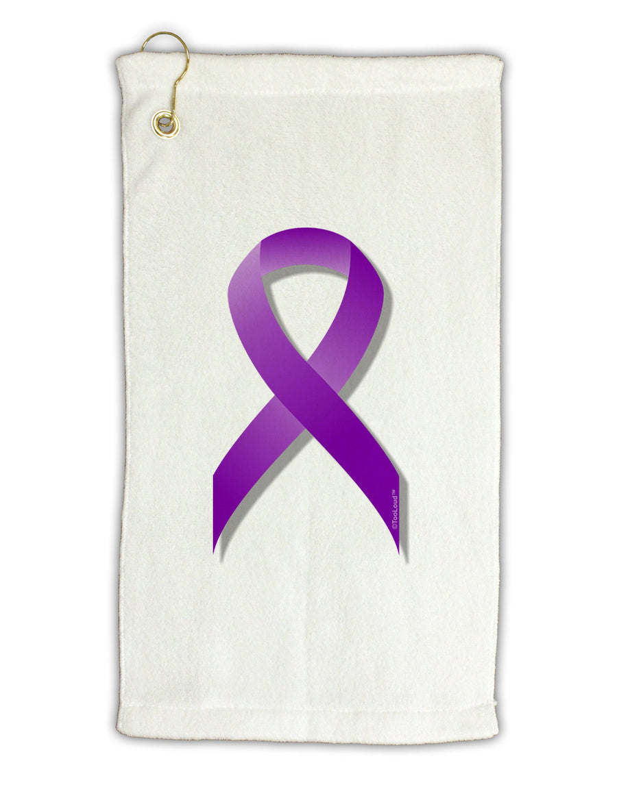 Epilepsy Awareness Ribbon - Purple Micro Terry Gromet Golf Towel 16 x 25 inch-Golf Towel-TooLoud-White-Davson Sales