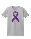 Epilepsy Awareness Ribbon - Purple Womens T-Shirt-Womens T-Shirt-TooLoud-AshGray-X-Small-Davson Sales