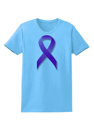 Epilepsy Awareness Ribbon - Purple Womens T-Shirt-Womens T-Shirt-TooLoud-Aquatic-Blue-X-Small-Davson Sales