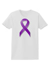 Epilepsy Awareness Ribbon - Purple Womens T-Shirt-Womens T-Shirt-TooLoud-White-X-Small-Davson Sales