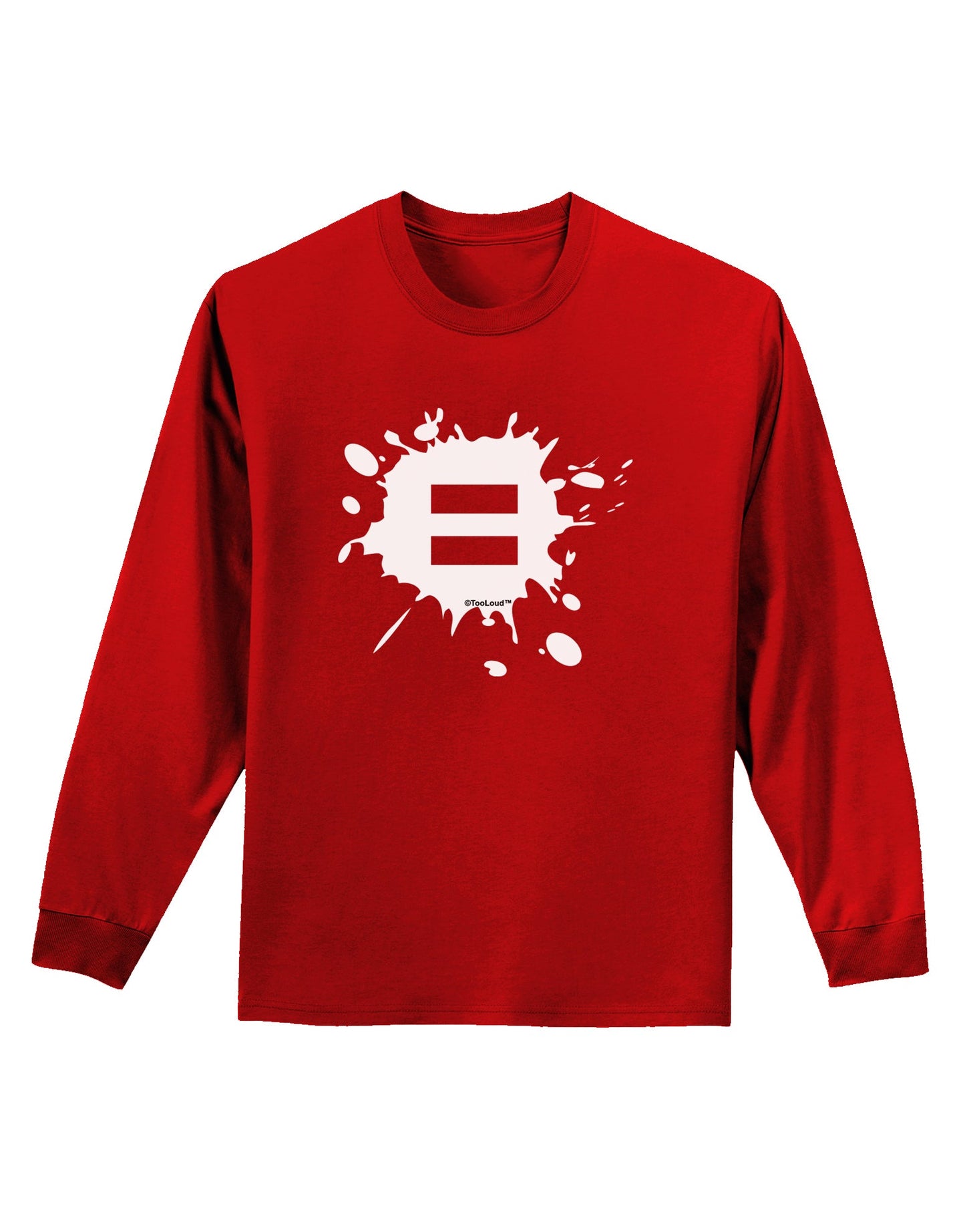 Equal Paint Splatter Adult Long Sleeve Dark T-Shirt by TooLoud-TooLoud-Red-Small-Davson Sales