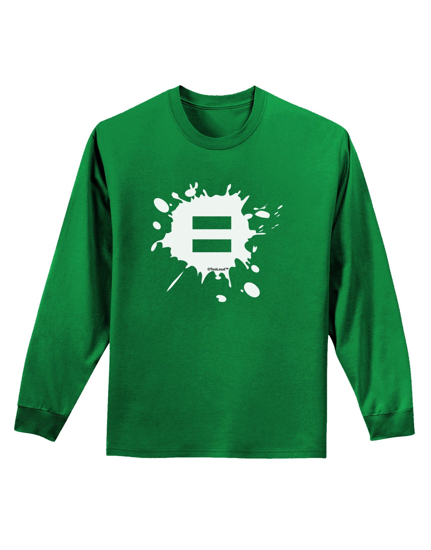 Equal Paint Splatter Adult Long Sleeve Dark T-Shirt by TooLoud-TooLoud-Kelly-Green-Small-Davson Sales