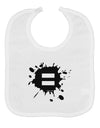 Equal Paint Splatter Baby Bib by TooLoud