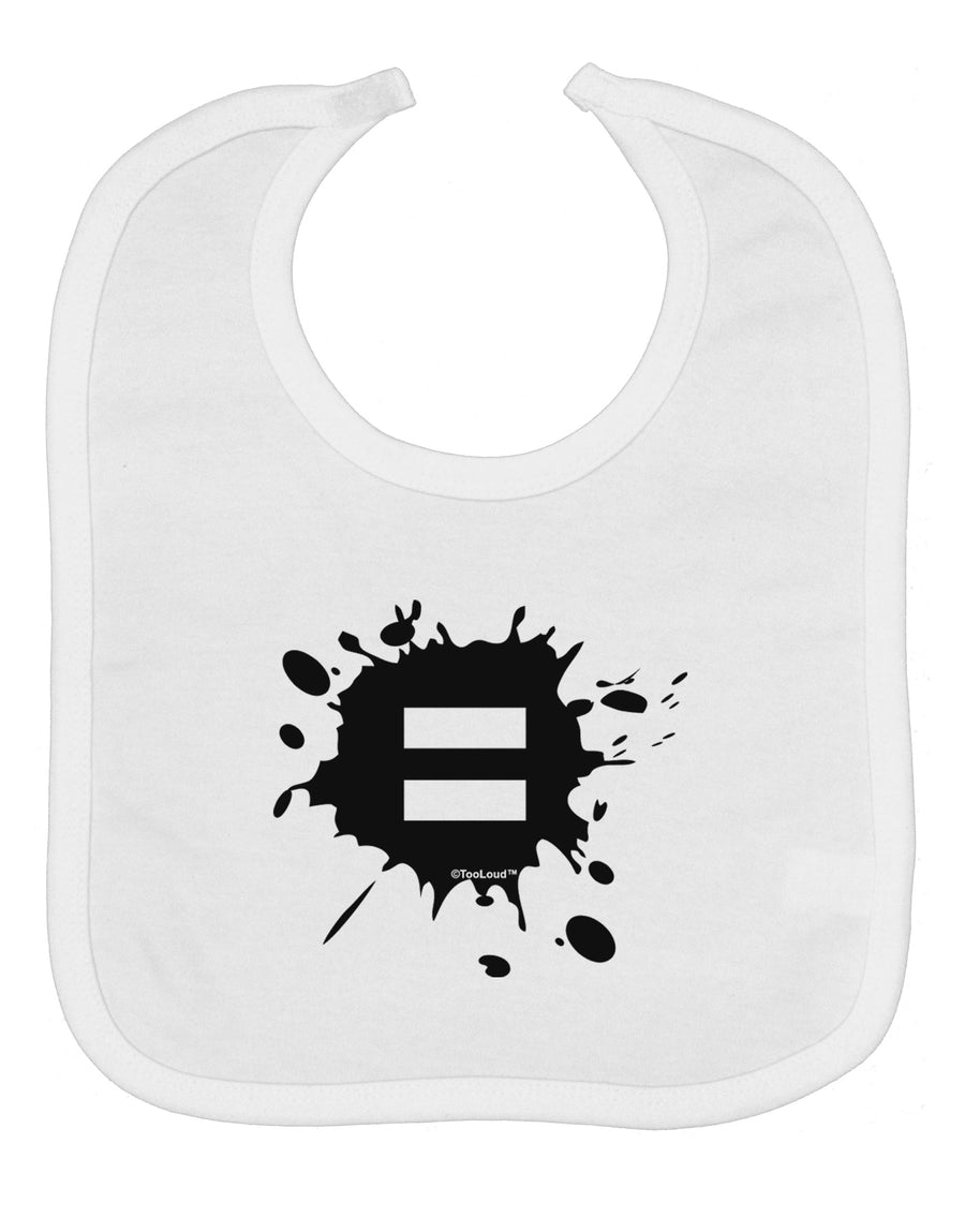 Equal Paint Splatter Baby Bib by TooLoud