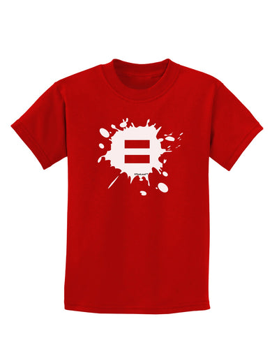 Equal Paint Splatter Childrens Dark T-Shirt by TooLoud-Childrens T-Shirt-TooLoud-Red-X-Small-Davson Sales