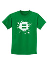 Equal Paint Splatter Childrens Dark T-Shirt by TooLoud-Childrens T-Shirt-TooLoud-Kelly-Green-X-Small-Davson Sales