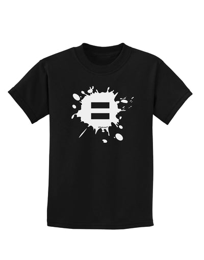 Equal Paint Splatter Childrens Dark T-Shirt by TooLoud-Childrens T-Shirt-TooLoud-Black-X-Small-Davson Sales