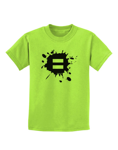 Equal Paint Splatter Childrens T-Shirt by TooLoud-Childrens T-Shirt-TooLoud-Lime-Green-X-Small-Davson Sales