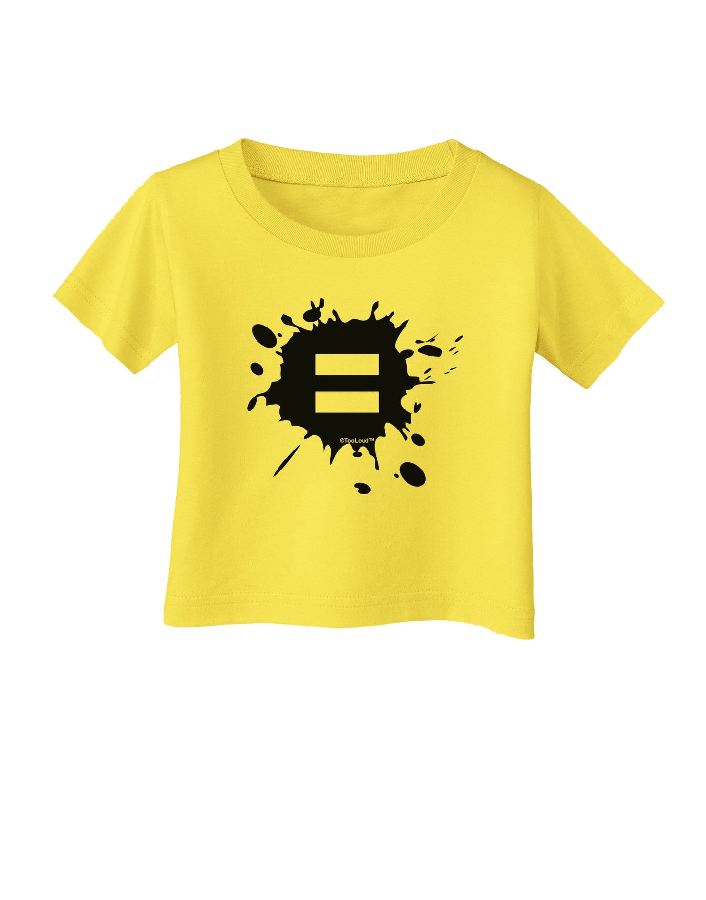Equal Paint Splatter Infant T-Shirt by TooLoud-Infant T-Shirt-TooLoud-Yellow-06-Months-Davson Sales
