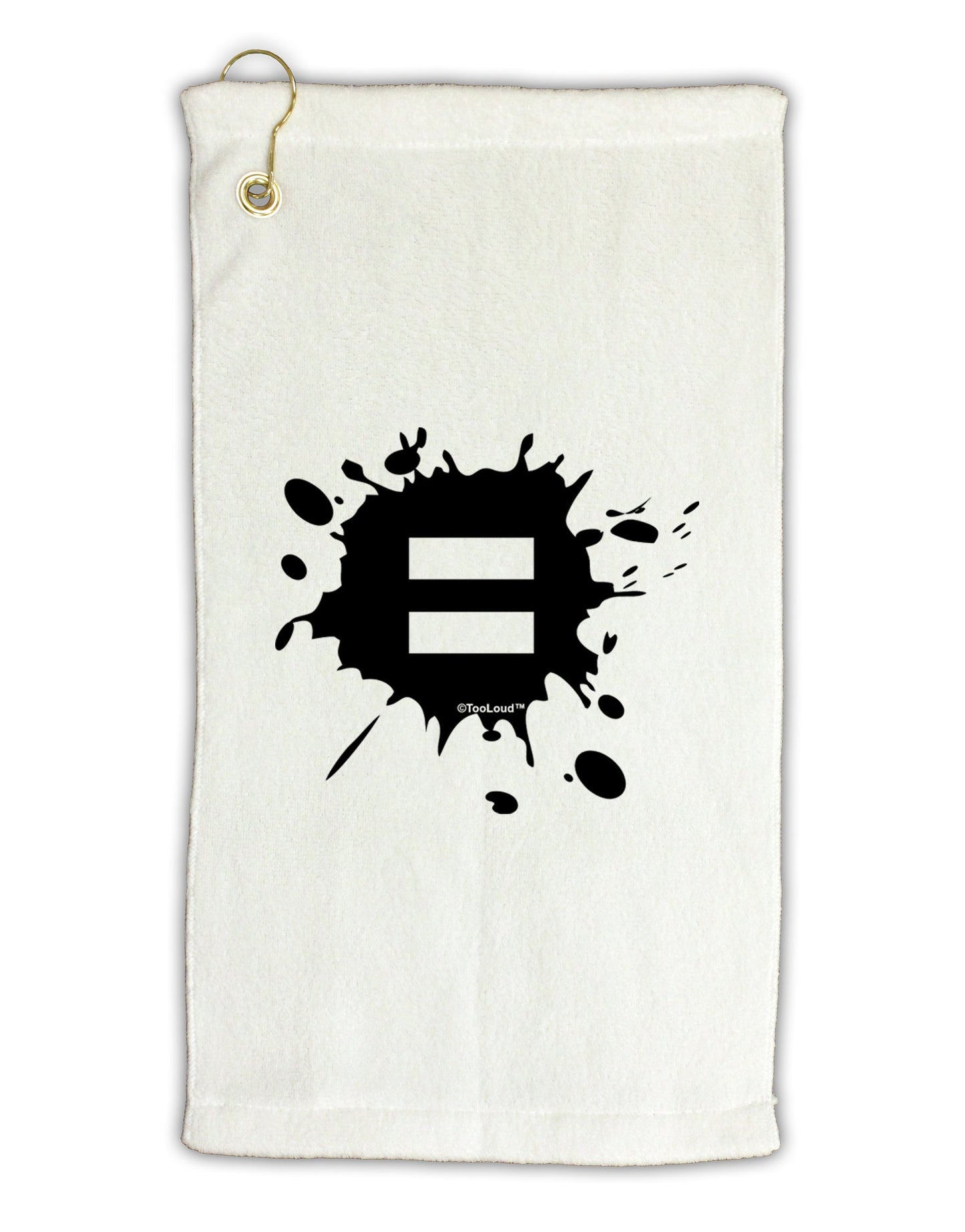 Equal Paint Splatter Micro Terry Gromet Golf Towel 16 x 25 inch by TooLoud-Golf Towel-TooLoud-White-Davson Sales