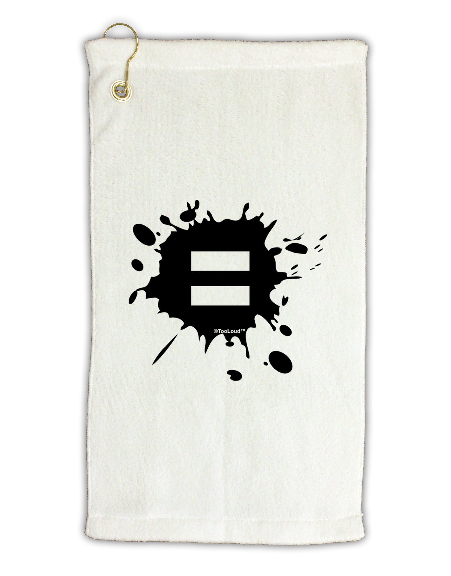 Equal Paint Splatter Micro Terry Gromet Golf Towel 16 x 25 inch by TooLoud-Golf Towel-TooLoud-White-Davson Sales