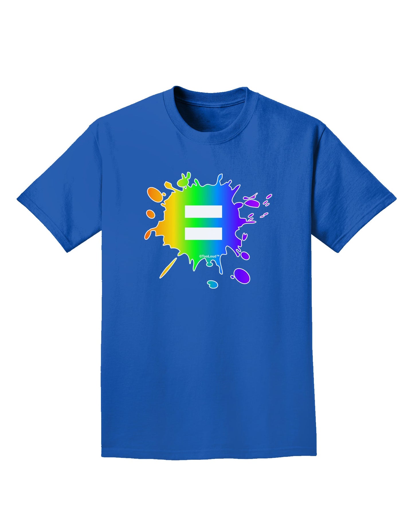 Equal Rainbow Paint Splatter Adult Dark T-Shirt by TooLoud-Mens T-Shirt-TooLoud-Royal-Blue-Small-Davson Sales
