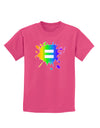 Equal Rainbow Paint Splatter Childrens Dark T-Shirt by TooLoud-Childrens T-Shirt-TooLoud-Sangria-X-Small-Davson Sales