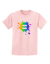 Equal Rainbow Paint Splatter Childrens T-Shirt by TooLoud-Childrens T-Shirt-TooLoud-PalePink-X-Small-Davson Sales