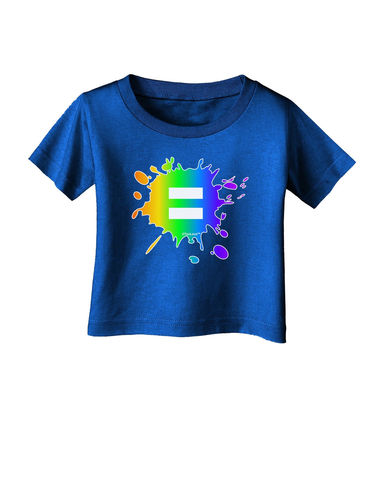 Equal Rainbow Paint Splatter Infant T-Shirt Dark by TooLoud-Infant T-Shirt-TooLoud-Royal-Blue-06-Months-Davson Sales