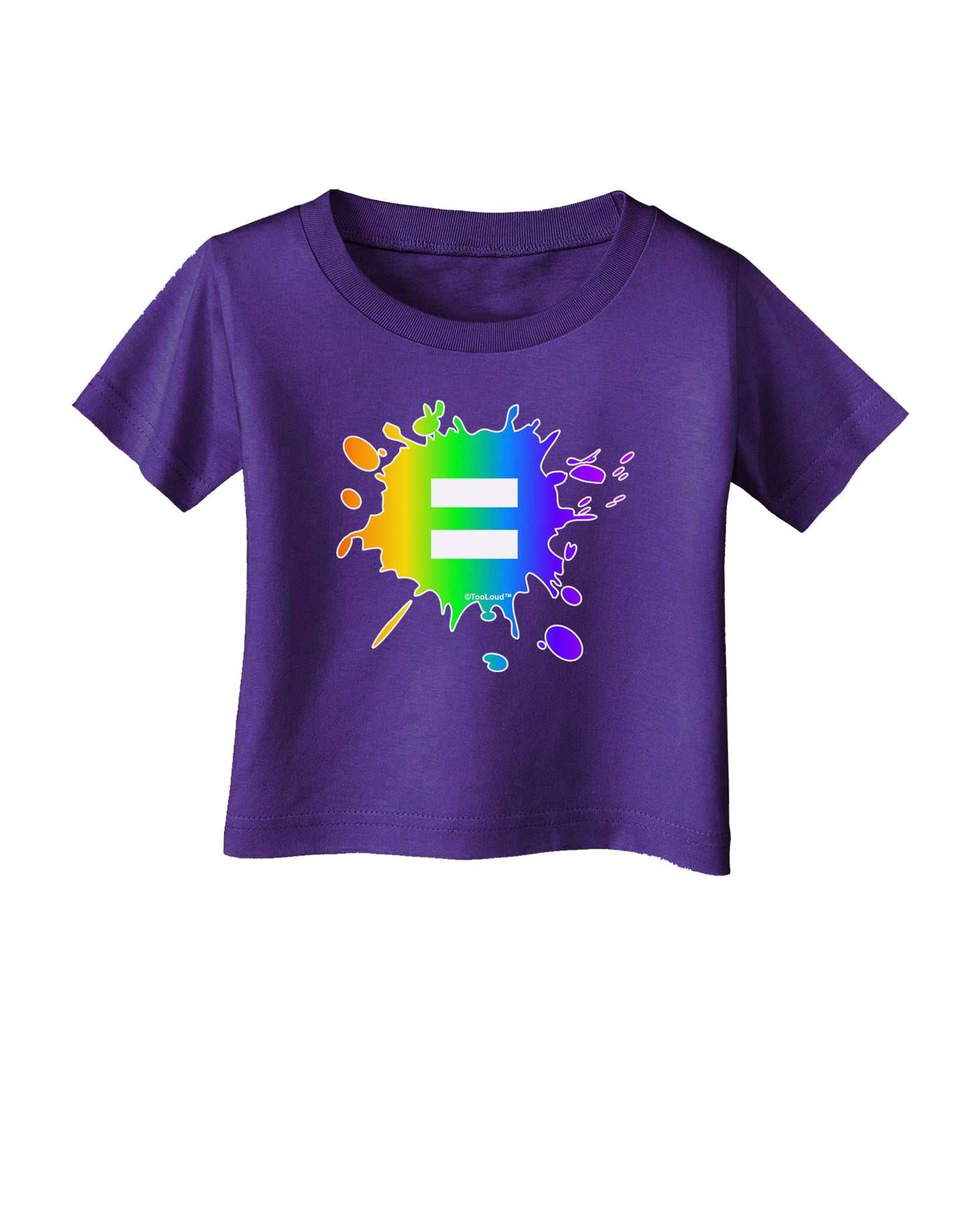 Equal Rainbow Paint Splatter Infant T-Shirt Dark by TooLoud-Infant T-Shirt-TooLoud-Purple-06-Months-Davson Sales