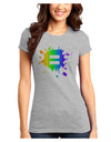 Equal Rainbow Paint Splatter Juniors T-Shirt by TooLoud-Womens Juniors T-Shirt-TooLoud-Ash-Gray-Juniors Fitted X-Small-Davson Sales