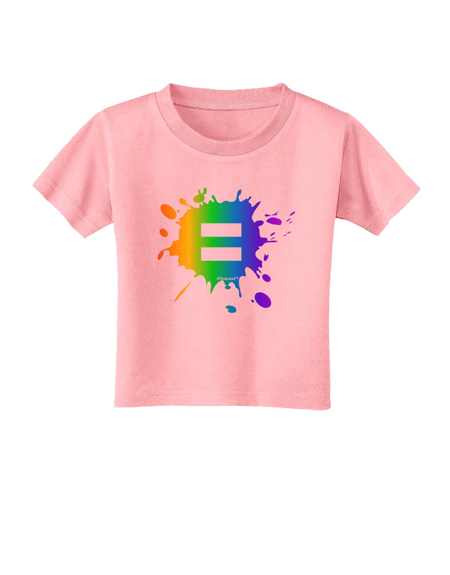 Equal Rainbow Paint Splatter Toddler T-Shirt by TooLoud-Toddler T-Shirt-TooLoud-Candy-Pink-2T-Davson Sales