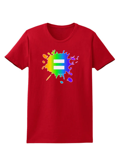 Equal Rainbow Paint Splatter Womens Dark T-Shirt by TooLoud-Womens T-Shirt-TooLoud-Red-X-Small-Davson Sales