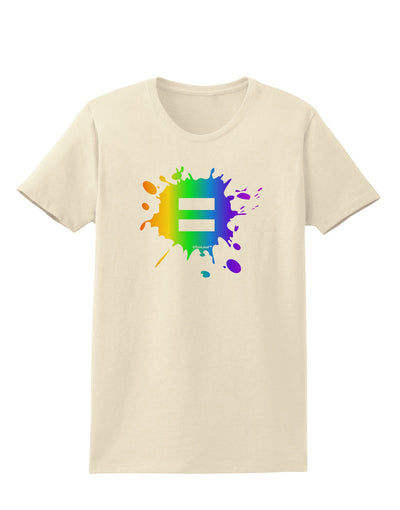 Equal Rainbow Paint Splatter Womens T-Shirt by TooLoud-Womens T-Shirt-TooLoud-Natural-X-Small-Davson Sales