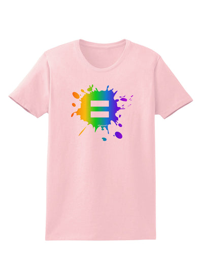 Equal Rainbow Paint Splatter Womens T-Shirt by TooLoud-Womens T-Shirt-TooLoud-PalePink-X-Small-Davson Sales