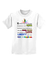 Equality Life Liberty Pursuit of Happiness Childrens T-Shirt-Childrens T-Shirt-TooLoud-White-X-Small-Davson Sales