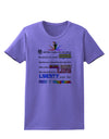 Equality Life Liberty Pursuit of Happiness Womens T-Shirt-Womens T-Shirt-TooLoud-Violet-X-Small-Davson Sales